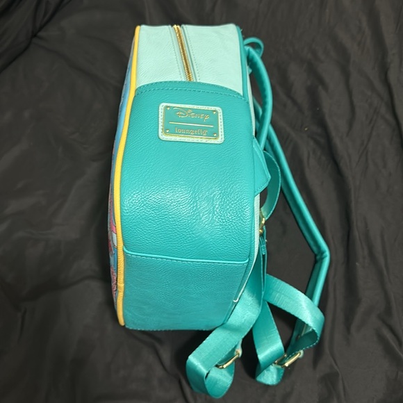 The Little Mermaid Stained Glass Image Loungefly Backpack - Picture 4 of 6